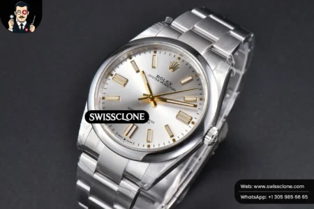 Rolex Oyster Perpetual 124300 41mm 904L Silver Dial Oyster VS3235 High Resolution View