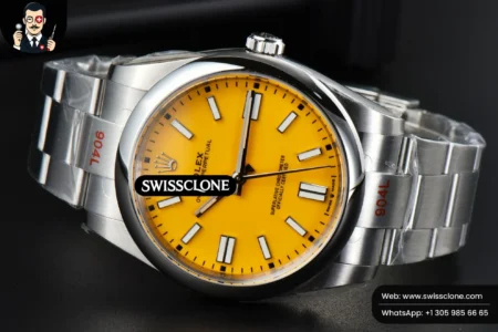 Rolex Oyster Perpetual 124300 41mm Yellow Dial High Resolution View
