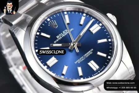 Rolex Oyster Perpetual 124300 41mm 904L Blue Dial Oyster VS3235 High Resolution View