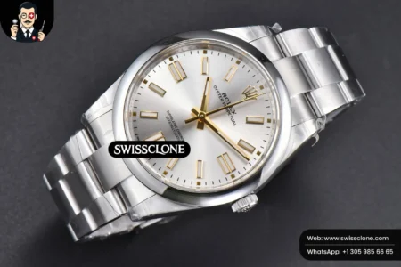 Rolex Oyster Perpetual 124300 41mm 904L Silver Dial Oyster VS3235 High Resolution View