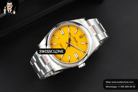 Rolex Oyster Perpetual 124300 41mm Yellow Dial High Resolution View