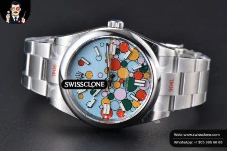 Cartier Rolex Oyster Perpetual 124300 41mm 904L Tiffany Ballon Blue DiaL 2824 High Resolution View