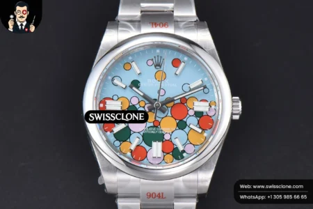 Cartier Rolex Oyster Perpetual 124300 41mm 904L Tiffany Ballon Blue DiaL 2824 High Resolution View