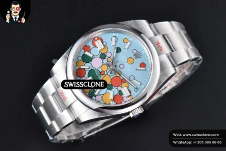 Cartier Rolex Oyster Perpetual 124300 41mm 904L Tiffany Ballon Blue DiaL 2824 High Resolution View