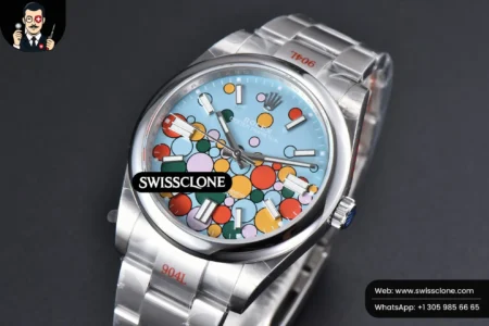 Cartier Rolex Oyster Perpetual 124300 41mm 904L Tiffany Ballon Blue DiaL 2824 High Resolution View