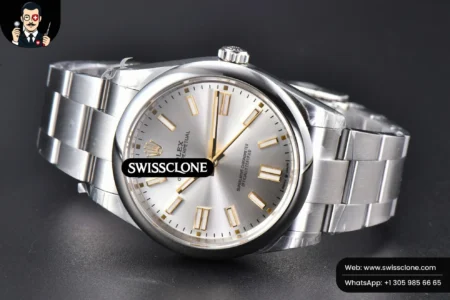 Rolex Oyster Perpetual 124300 41mm 904L Silver Dial Oyster VS3235 High Resolution View