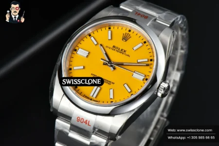 Rolex Oyster Perpetual 124300 41mm Yellow Dial High Resolution View