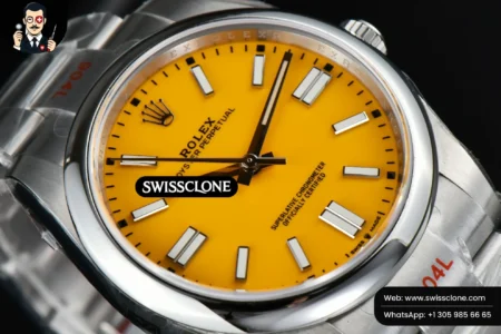 Rolex Oyster Perpetual 124300 41mm Yellow Dial High Resolution View