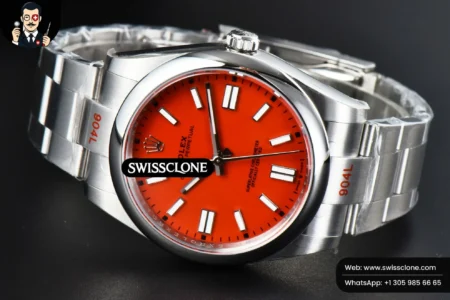 Rolex Oyster Perpetual 124300 41mm Red Dial High Resolution View