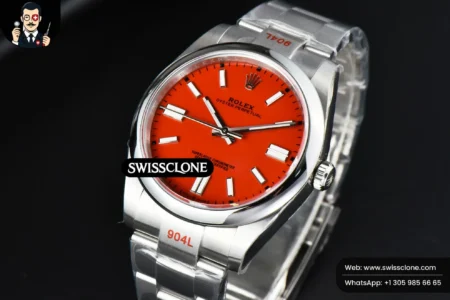 Rolex Oyster Perpetual 124300 41mm Red Dial High Resolution View