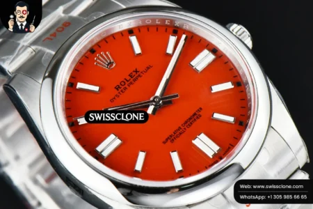 Rolex Oyster Perpetual 124300 41mm Red Dial High Resolution View