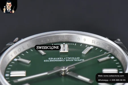 Rolex Oyster Perpetual 126000 36mm 904L Green Dial VR3230 High Resolution View