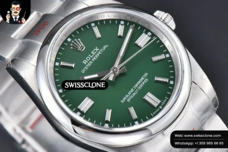Rolex Oyster Perpetual 126000 36mm 904L Green Dial VR3230 High Resolution View