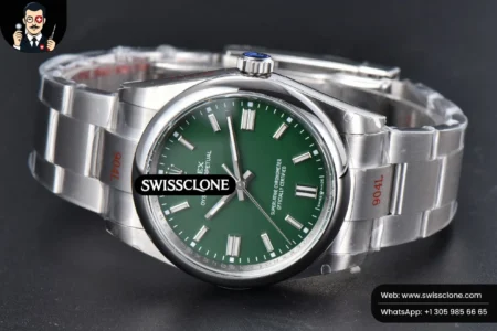 Rolex Oyster Perpetual 126000 36mm 904L Green Dial VR3230 High Resolution View