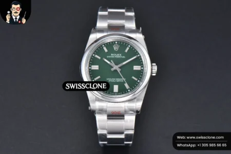 Rolex Oyster Perpetual 126000 36mm 904L Green Dial VR3230 High Resolution View