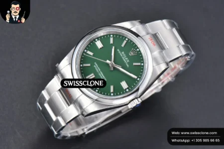 Rolex Oyster Perpetual 126000 36mm 904L Green Dial VR3230 High Resolution View