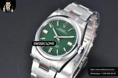 Rolex Oyster Perpetual 126000 36mm 904L Green Dial VR3230 High Resolution View