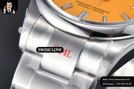 Rolex Oyster Perpetual 126000 36mm 904L Yellow Dial VR3230 High Resolution View