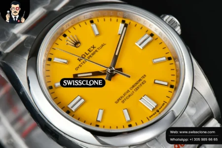 Rolex Oyster Perpetual 126000 36mm Yellow Dial High Resolution View
