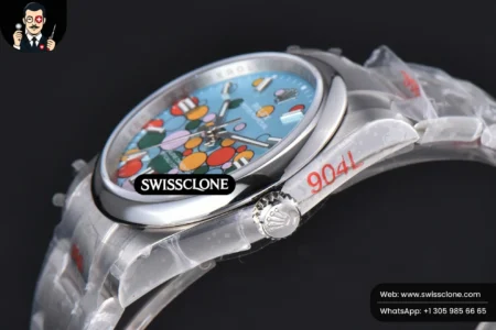 Cartier Rolex Oyster Perpetual 126000 36mm 904L Smooth Bezel Tiffany Ballon Blue Dial VR3230 High Resolution View