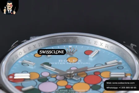 Cartier Rolex Oyster Perpetual 126000 36mm 904L Smooth Bezel Tiffany Ballon Blue Dial VR3230 High Resolution View
