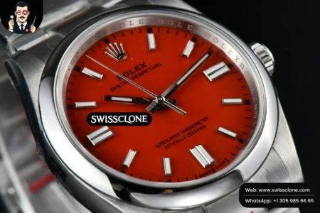 Rolex Oyster Perpetual 126000 36mm Red Dial High Resolution View