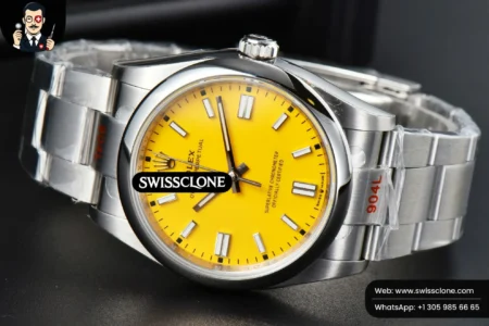 Rolex Oyster Perpetual 126000 36mm Yellow Dial High Resolution View
