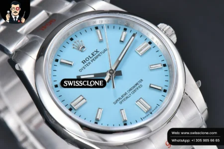 Rolex Oyster Perpetual 126000 36mm 904L Tiffany Blue Dial VR3230 High Resolution View