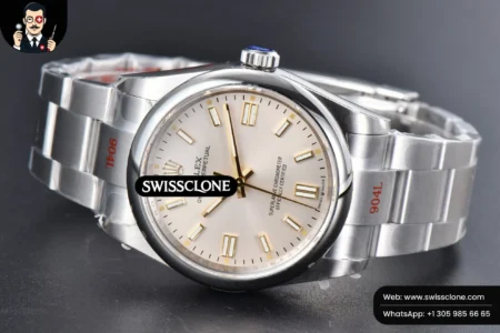 Rolex Oyster Perpetual 126000 36mm 904L Silver Dial VR3230 High Resolution View