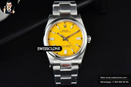 Rolex Oyster Perpetual 126000 36mm Yellow Dial High Resolution View