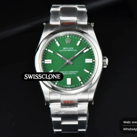 Rolex Oyster Perpetual 126000 36mm Green Dial High Resolution View