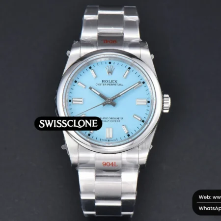 Rolex Oyster Perpetual 126000 36mm 904L Tiffany Blue Dial VR3230 High Resolution View