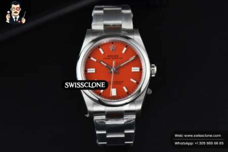 Rolex Oyster Perpetual 126000 36mm Red Dial High Resolution View