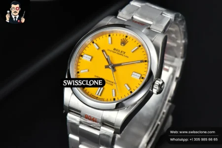 Rolex Oyster Perpetual 126000 36mm Yellow Dial High Resolution View