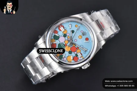 Cartier Rolex Oyster Perpetual 126000 36mm 904L Smooth Bezel Tiffany Ballon Blue Dial VR3230 High Resolution View