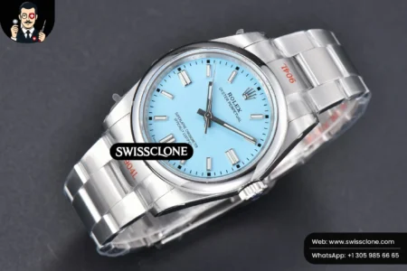 Rolex Oyster Perpetual 126000 36mm 904L Tiffany Blue Dial VR3230 High Resolution View