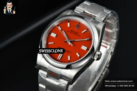 Rolex Oyster Perpetual 126000 36mm Red Dial High Resolution View