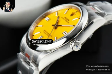 Rolex Oyster Perpetual 126000 36mm Yellow Dial High Resolution View