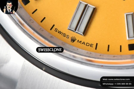 Rolex Oyster Perpetual 126000 36mm 904L Yellow Dial VR3230 High Resolution View