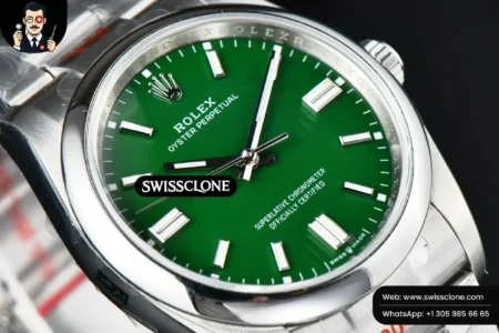 Rolex Oyster Perpetual 126000 36mm Green Dial High Resolution View