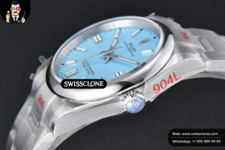 Rolex Oyster Perpetual 126000 36mm 904L Tiffany Blue Dial VR3230 High Resolution View