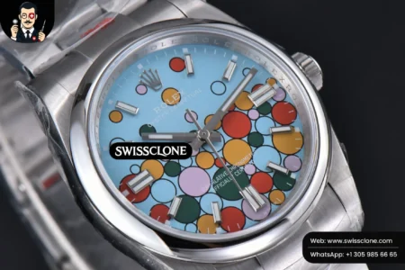 Cartier Rolex Oyster Perpetual 126300 41mm 904L Smooth Bezel Tiffany Blue Ballon Dial VR3230 High Resolution View