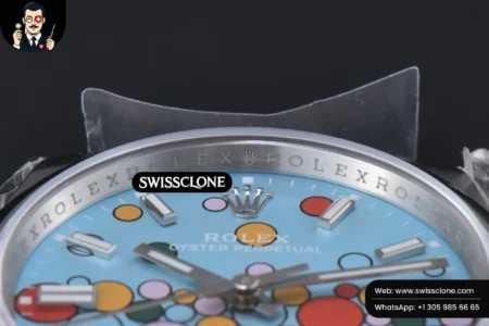 Cartier Rolex Oyster Perpetual 126300 41mm 904L Smooth Bezel Tiffany Blue Ballon Dial VR3230 High Resolution View