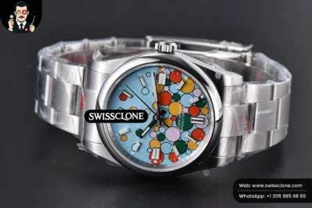 Cartier Rolex Oyster Perpetual 126300 41mm 904L Smooth Bezel Tiffany Blue Ballon Dial VR3230 High Resolution View