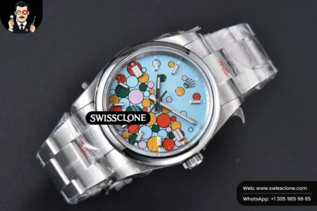 Cartier Rolex Oyster Perpetual 126300 41mm 904L Smooth Bezel Tiffany Blue Ballon Dial VR3230 High Resolution View