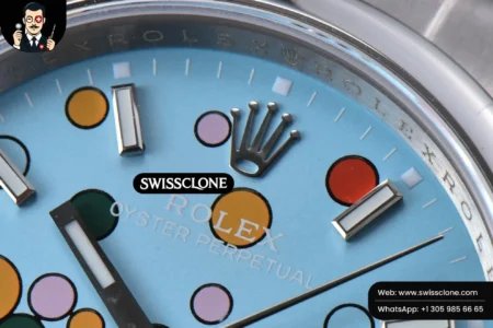 Cartier Rolex Oyster Perpetual 126300 41mm 904L Smooth Bezel Tiffany Blue Ballon Dial VR3230 High Resolution View