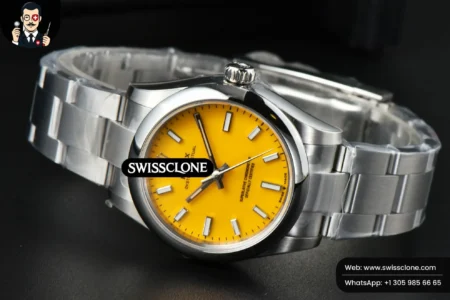 Rolex Oyster Perpetual 277200 31mm Yellow Dial High Resolution View