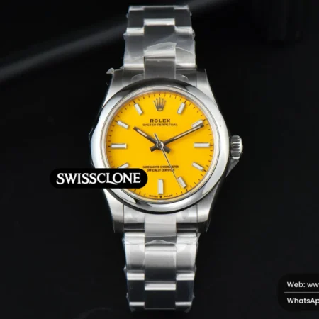 Rolex Oyster Perpetual 277200 31mm Yellow Dial High Resolution View