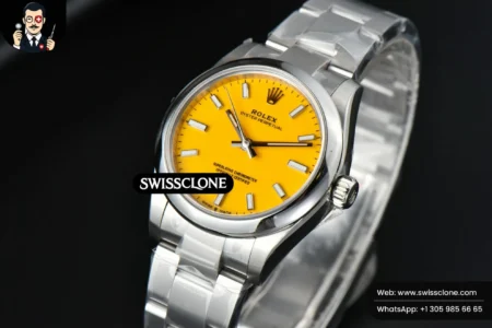 Rolex Oyster Perpetual 277200 31mm Yellow Dial High Resolution View