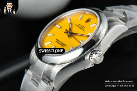Rolex Oyster Perpetual 277200 31mm Yellow Dial High Resolution View